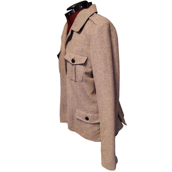 Relativity Vintage Wool Herringbone Peacoat Button Front Closure size XL womens - Picture 4 of 13
